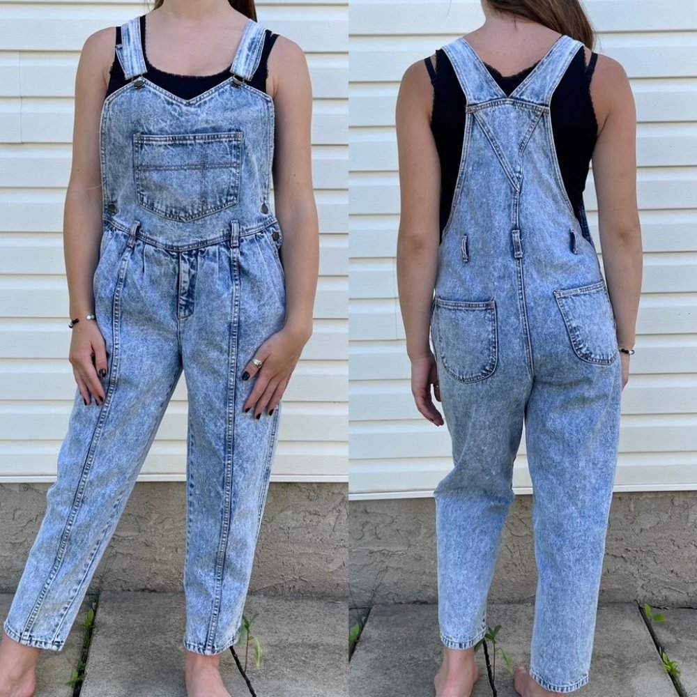 Vintage bluenotes denim overalls mom acid wash size 11